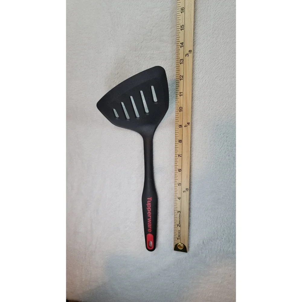Tupperware Black‎ Nylon Angled Extra Wide Spatula Flipper Hard Plastic Turner